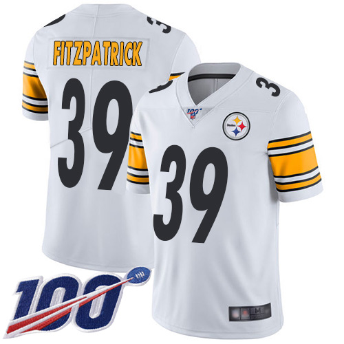 Youth Pittsburgh Steelers Football 39 Limited White Minkah Fitzpatrick Road 100th Season Vapor Untouchable Nike NFL Jersey